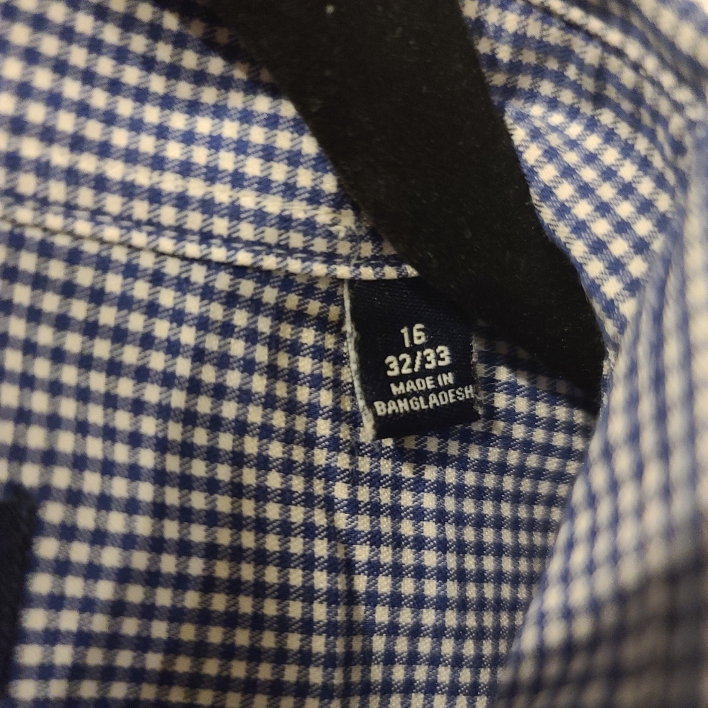 Chaps Gingham Button Down, 16/32-33 - image 4